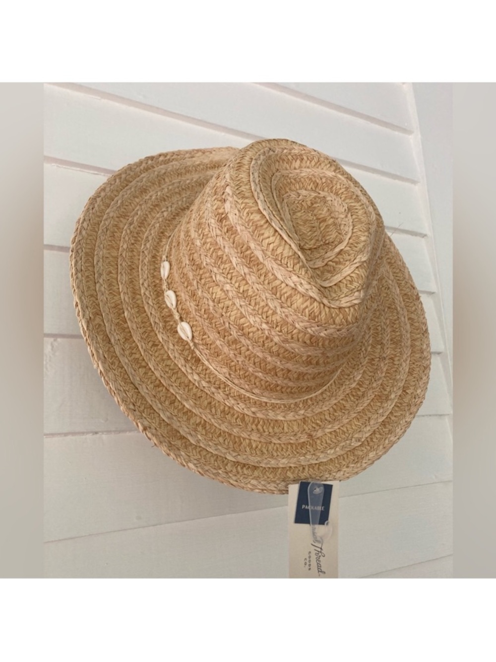 NWT Universal Threads Woven Straw Sun Hat with Shell Accent package size L/XL - Picture 4 of 8